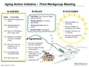 Aging Action Initiative Third Workgroup Agenda  